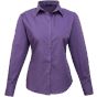 Premier Chemisier popeline à manches longues pour femme purple