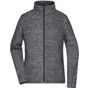 James&Nicholson Ladies´ Fleece Jacket grey_melange/anthracite