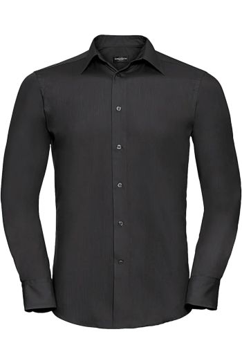 Image produit Chemise en Popeline Polyester Coton cintrée manches longues homme