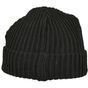 Build Your Brand Recycled Yarn Fisherman Beanie black