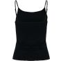 Build Your Brand Ladies Stretch Jersey Short Slim Top Black