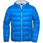 James&Nicholson Men's Down Jacket blue/silver