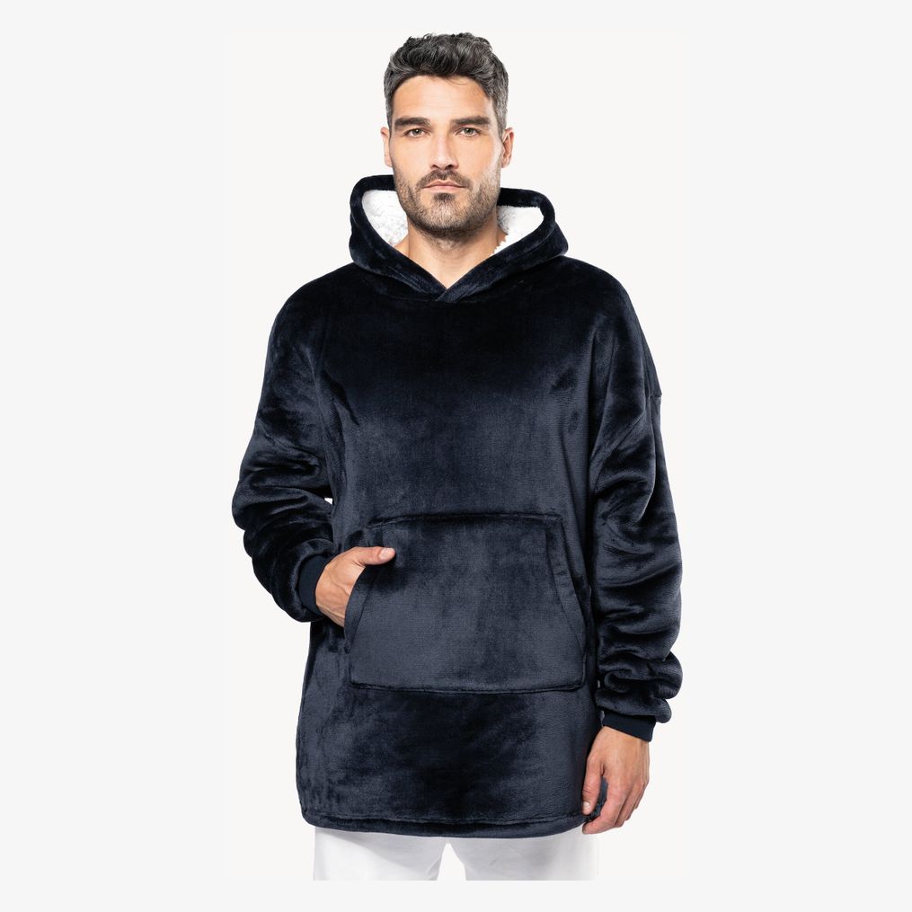 Plaid poncho unisexe Kariban