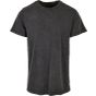 Build Your Brand Acid Washed Round Neck Tee black