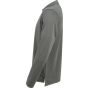 Henbury Unisex long sleeved polo shirt charcoal
