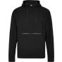 Kustom Kit Pique Hoodie with Zipped Pocket Black