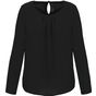 Kariban Blouse crêpe manches longues femme black