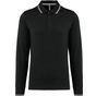 Kariban Polo maille piquée manches longues homme black/light_grey/white