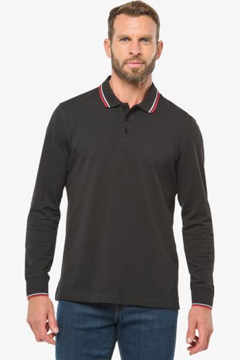 Image produit Polo maille piquée manches longues homme