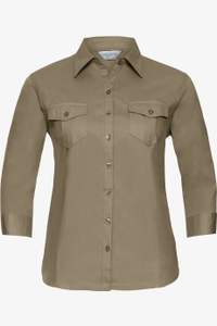 Image produit Ladies’ roll 3/4 sleeve fitted twill shirt