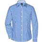 James&Nicholson Ladies´ Checked Blouse royal/white