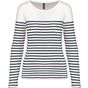 Kariban marinière manches longues femme - striped_white/navy - 2XL