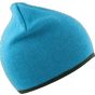 Result Soft feel reversible cuffless beanie aqua/grey