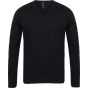 Henbury Men's 12gg v-neck jumper black