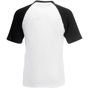 fruit of the loom Shortsleeve Baseball T blanc/noir