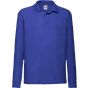 fruit of the loom Kids 65/35 long sleeve polo royal_blue