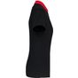 Kariban Polo jersey bicolore femme black/red