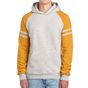 Jerzees Nublend® varsity colour-block hooded sweatshirt oatmeal_heather/mustard_heather