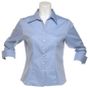 kustom kit Oxford Blouse with 3/4 Sleeves light_blue