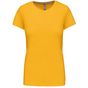 kariban T-shirt col rond manches courtes femme - yellow - 2XL