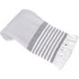 A&R Serviette Rhodos Hamamzz® en éponge Grey / White / Black