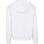Build Your Brand Fluffy Zip Hoody white