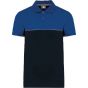 WK Designed To Work Polo bicolore écoresponsable manches courtes unisexe navy/royal_blue