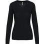 kariban Pull col V femme - black - L