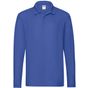 fruit of the loom Premium Long Sleeve Polo - bleu_royal - L