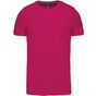 kariban T-shirt col rond manches courtes homme fuchsia