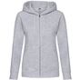 fruit of the loom Premium Hooded Sweat Jacket Lady-Fit heather_grey