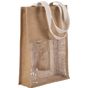 Kimood Sac porte bouteilles en jute natural/gold