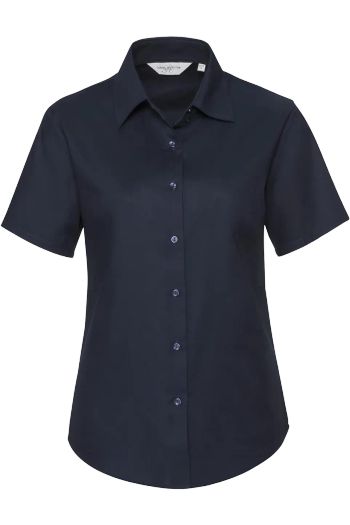 Image produit Chemise Oxford cintrée manches courtes femme