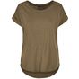 Build Your Brand Ladies Long Slub Tee olive