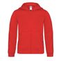 B&C Collection Hooded Full Zip Kids red