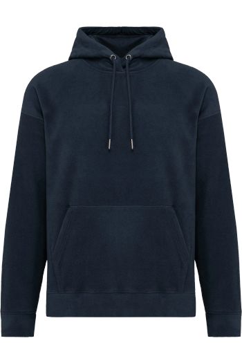 Sweat-shirt à capuche oversize en micropolaire recyclée unisexe - Navy