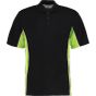 Kustom Kit Track Polo Shirt Black / Lime