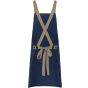 karlowsky Bib apron urban-look with cross straps and pocket steel_blue