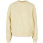 Build Your Brand Ladies Oversized Crewneck Sweatshirt soft_yellow