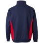 Velilla Sweat bicolore zippé navy/red