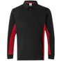 Velilla Polo bicolore manches longues black/red