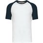 Kariban Baseball - T-shirt bicolore manches courtes white/navy