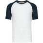 kariban Baseball - T-shirt bicolore manches courtes - white/navy - L