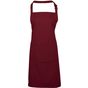 Premier Tablier bavette avec poche Colours Collection burgundy