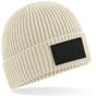 Beechfield Bonnet tendance à patch oatmeal/black