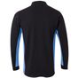 Velilla Polo bicolore manches longues black/sky_blue