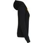 Kariban sweat-shirt zippé capuche contrastée femme black/yellow