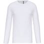 kariban T-shirt col rond manches longues homme - white - S