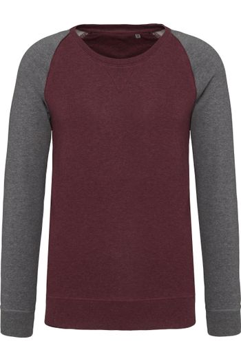 Image produit Sweat-shirt BIO bicolore col rond manches raglan homme