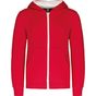 Kariban Sweat-shirt zippé capuche enfant red/white